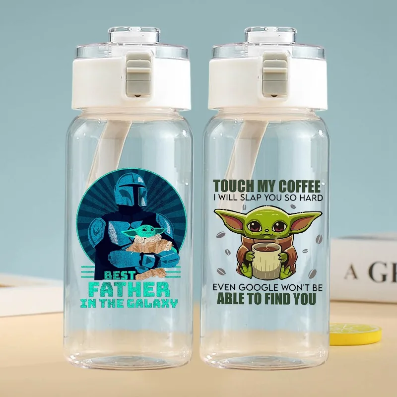 

Star Wars 600ml Transparent Water Cup for Men Women Anime Cartoon Printed Cups Students Portable Fashion Water Bottles Gifts