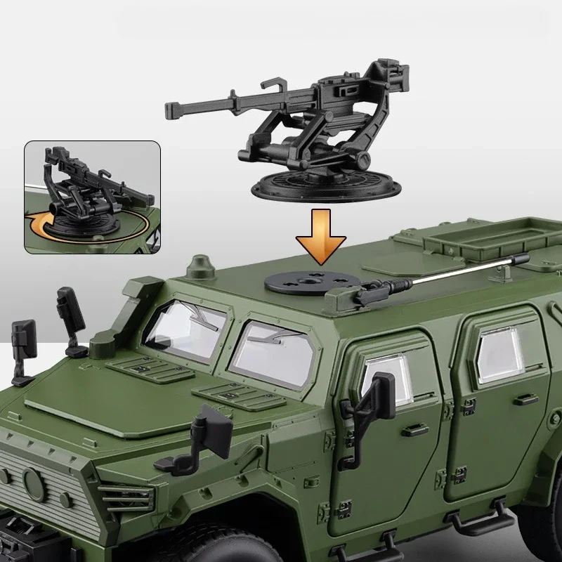 Modèle de véhicule blindé son lumière retirer Simulation alliage modèle militaire voiture 1:20 Dongfeng MS tout-terrain moulé sous pression jouet garçon cadeau