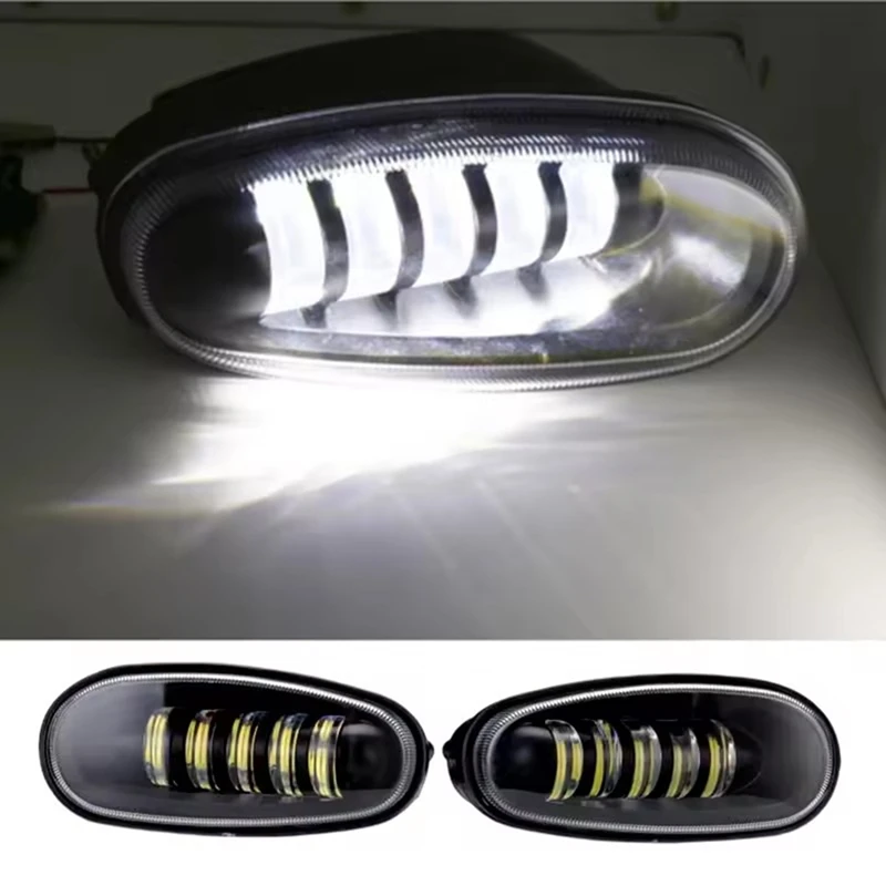 2PCS Car LED DRL Fog Light Assembly LED 5 Lenses Fog Driving Lamp For Daewoo  Lanos Sens