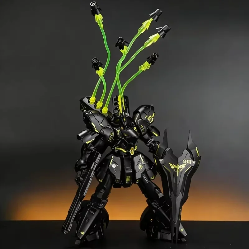 

1/144 Scale Black Gold Style Mecha Assembly Model Kit Diy Building Figure With Effect Parts Water Slide Decals Collectible Gift