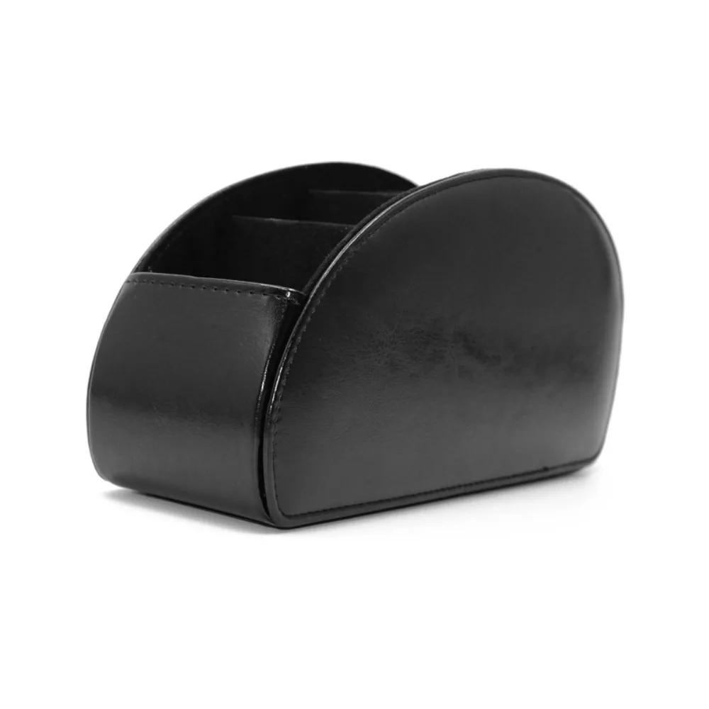 Living Room Desktop Storage Box PU Leather Air Conditioner TV Remote Control Bracket 5 Compartments Remote Control Box Storage