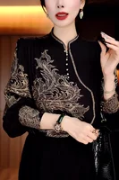 Camisa de cuello suelto con estampado Vintage a la moda para mujer, Top fino elegante adelgazante de nuevo estilo para principios de primavera