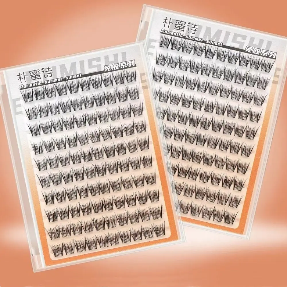 

Многоразовые завитые самоклеящиеся накладные ресницы, комиксы для глаз, мягкие кластерные накладные ресницы, макияж, сделай сам, отдельные накладные ресницы на каждый день