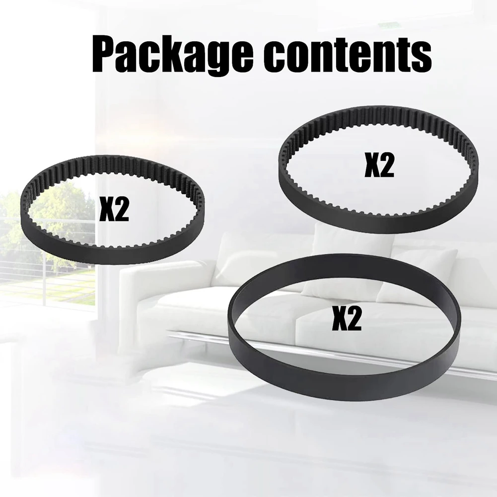 6PCS Replacement Vacuum Belt Set for Bissell ProHeat 2X Revolution Pet Pro Cleaner Models 1986,1964,2007,2007P