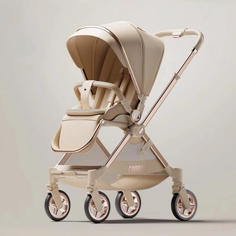 Luxe Cabriolet Full-Size Kinderwagen Voor Peuter Pasgeboren Smart Kinderwagen Met Omkeerbare Stoel