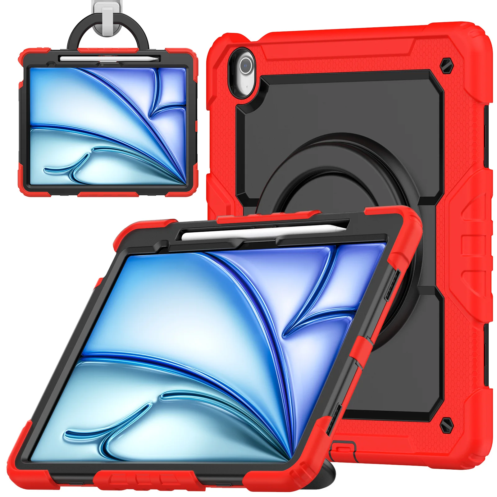 

360° Rotating Stand Case for iPad Air 13 (M4/2026, M3/2025, M2/2024) | Shockproof | Magnetic Pencil Holder