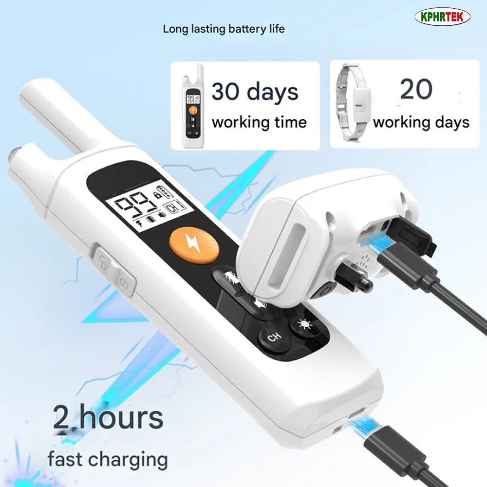 10 PCs IP67 Waterproof Dog Training Collar with Remote 2600ft Range 4 Modes Beep Vibration Pet Behavior Correction Device