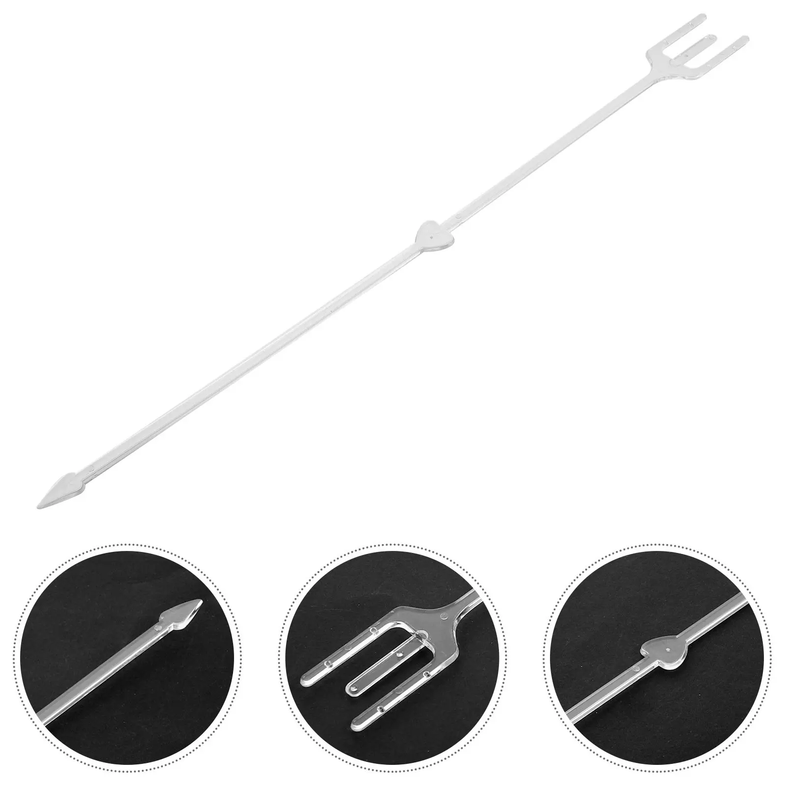 

160Pcs Floral Pick Card Holder Transparent Three-Prong Fork Shape Flower Pick for Bouquet Wedding Centerpiece Decoration Floral