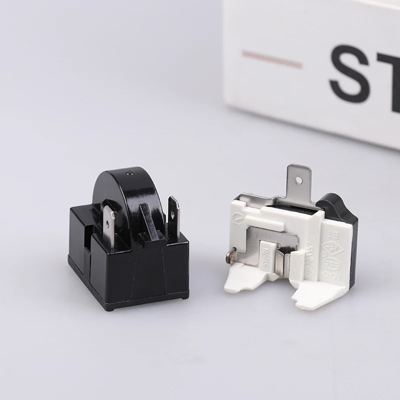 Compressor PTC Start Relay Refrigerator Starter Overload Protector 1/2 Pin 15  1/6H Replacement Protector Refrigerator