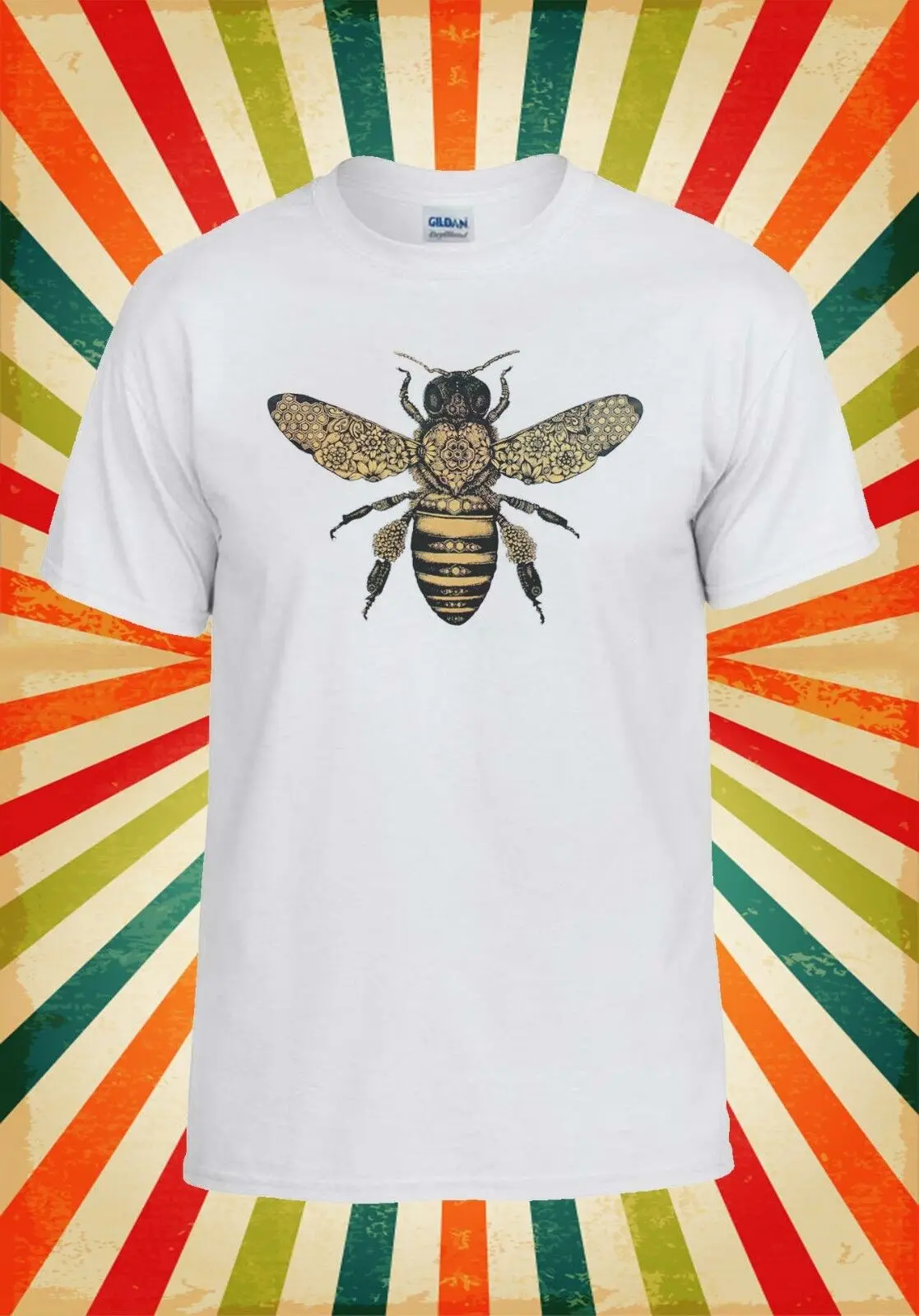 Bee Drawing Moth Insect Tattoo Funny Vest T Shirt 1556