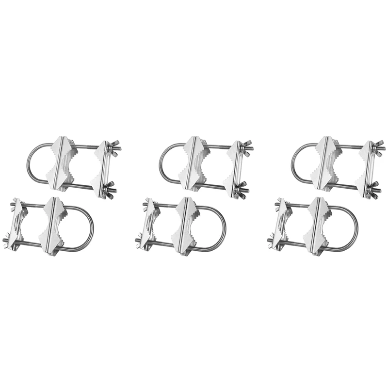 

3X Double Antenna Mast Clamp V Jaw Block With U Bolts Heavy Duty Anti-Rust Mast To Mast Mount Bracket Kit For TV,CB,Ham