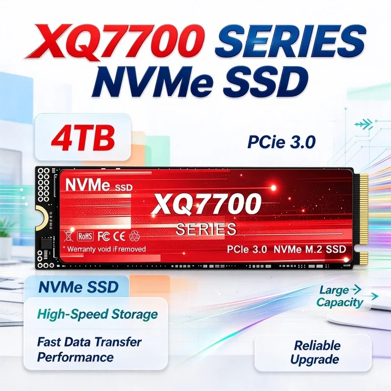Original XQ7700 M.2 NVMe SSD, PCIe 3.0 2280 Internal Solid State Drive, 500GB-4TB High Speed SSD Disk for Desktop & Laptop