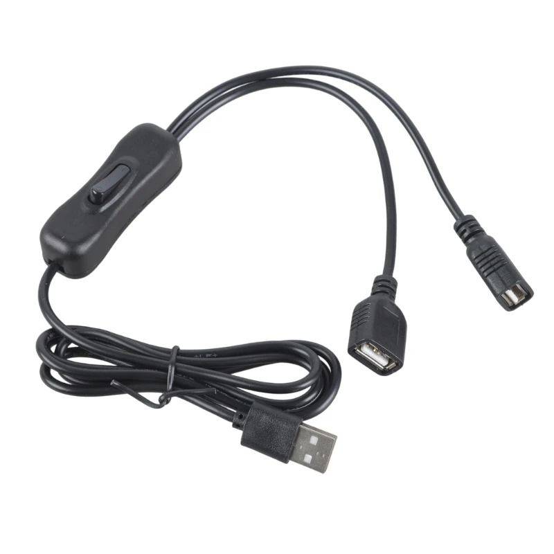 USB A Male To Double Female Charging Cord 5V 2A Power Adapter 3 Sizes Option