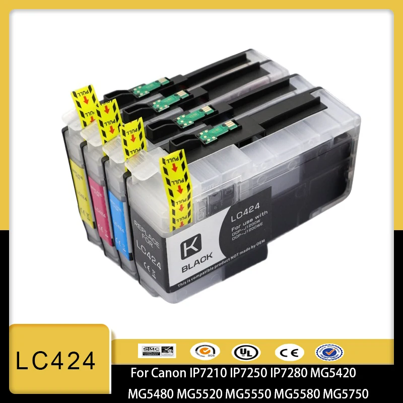 

Vilaxh LC424 Standard Compatible for Brother DCP-J1200DW Printer Ink Cartridges LC424 Multifunctional All-in-one Machine