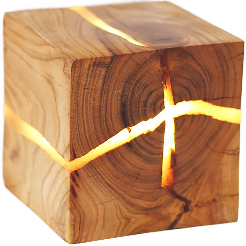 

Japan style crack wood wall lamp Natural cracked Wood Wall Sconce light living room restaurant cafe bedroom hotel hall lighting