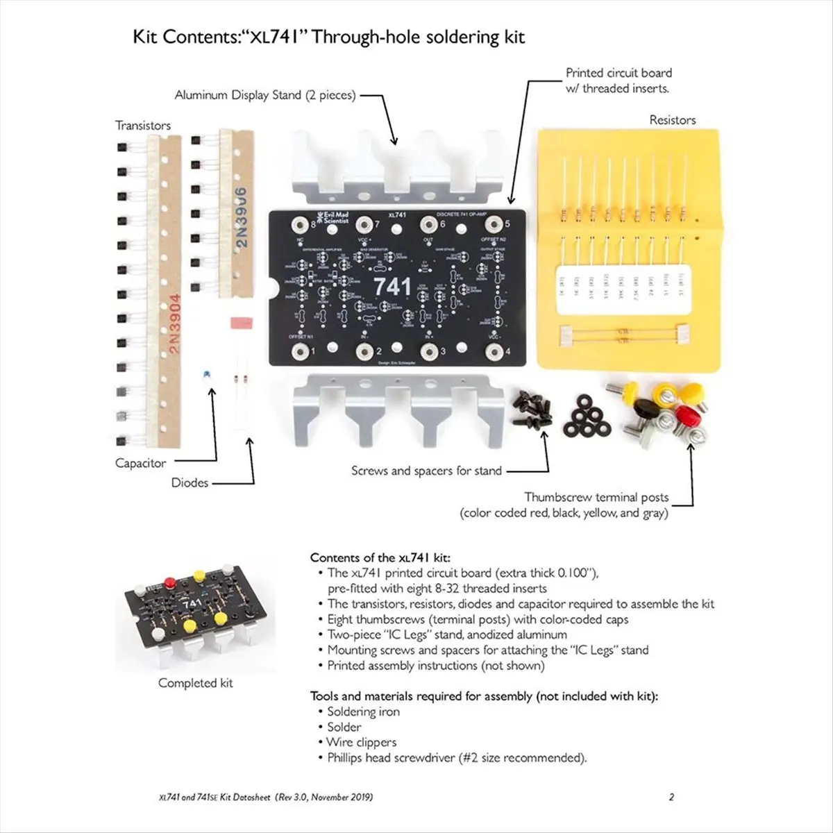 ABUQ NEUES 741-Lernset für Operationsverstärkerprinzipien, Transistor-, Fertigung-, Chip- und Analogschaltungskomponenten