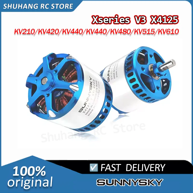 

SunnySky X Series V3 X4125 KV210/KV420/KV440/KV480/KV515/KV610 Brushless Motors For 70E 3D 3A Racing Drone Fixed Wing