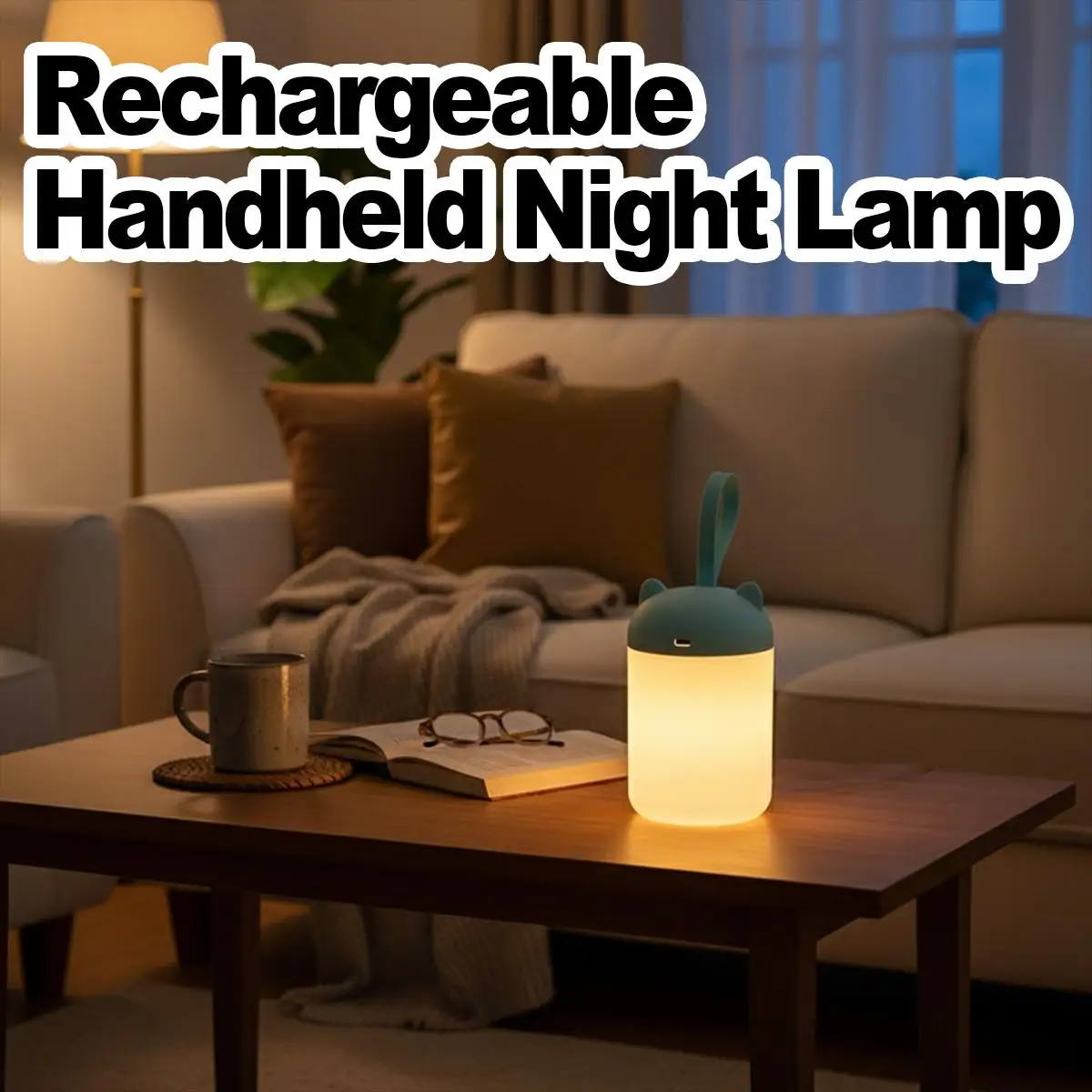 

Handheld Table Lamp LED Touch Sensor Dimmable Rechargeable Cordless Bedside Light Portable Lantern for Camping Tent Outdoor Trip