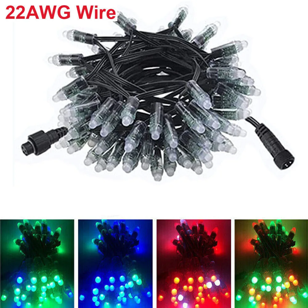 50 sztuk 12MM WS2811 Led String Light inteligentny moduł pikseli DC 12v IP68 wodoodporny WS2811IC cyfrowe światło bożonarodzeniowe LED