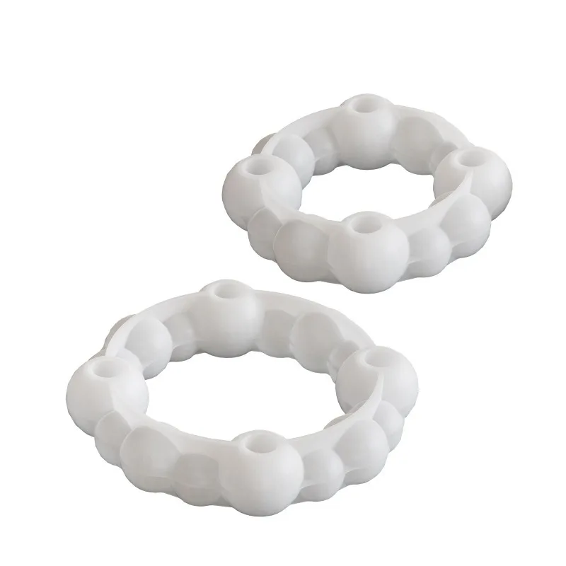 

Bubble Bead Round Ball 4-Hole Candle Holder Silicone Molds DIY Gypsum Ring Base Bead Candle Insert Decorative Resin Mold Crafts