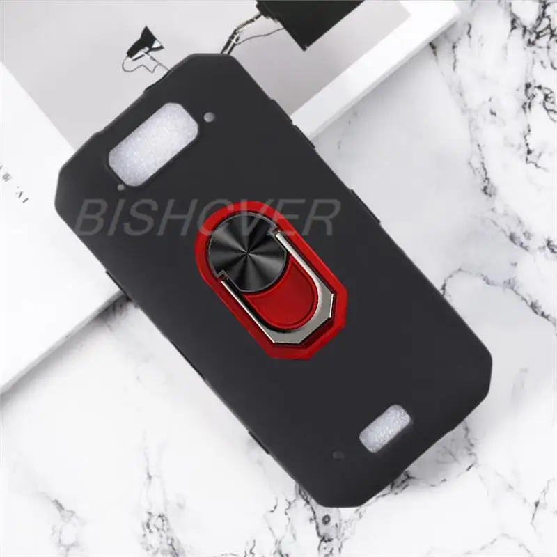 Magnet Phone Case For Blackview BV9500 Pro Shockproof Soft TPU Silicone Cover For Blackview BV9500 Plus Case With Ring Holder