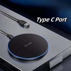 Wireless Charger Pad Stand Mobile Phone Chargers Fast Charging Dock Station For iPhone 17 16 15 14 13 12 Samsung S24 S23 Xiaomi