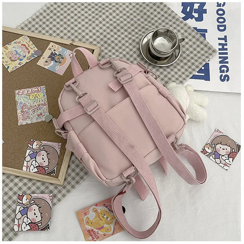 Fashion Kawaii Mini Backpack Women Shoulder Bag for Teenage Girls Multi-Function Small Bagpack Ladies Travle School Backpacks