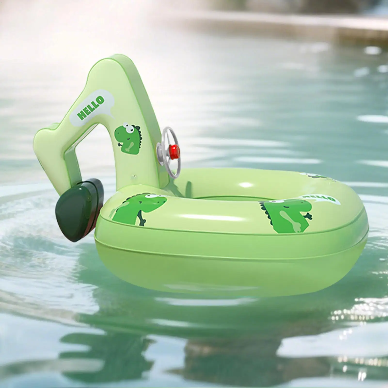 Flotador de piscina con forma de excavadora, balsa, cama de Pvc, alfombrilla, tumbona, juguetes para niños de 26 años, río, playa, lago, jardín al aire libre