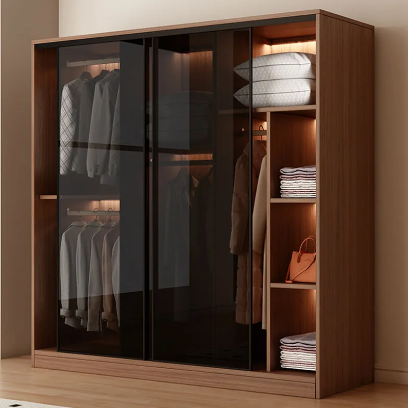 Clothes Bedroom Closet Baby Organizer Modern Partitions Storage Cabinet Wooden Fabric Wardrobe Kids Guarda Roupa Hotel Furniture