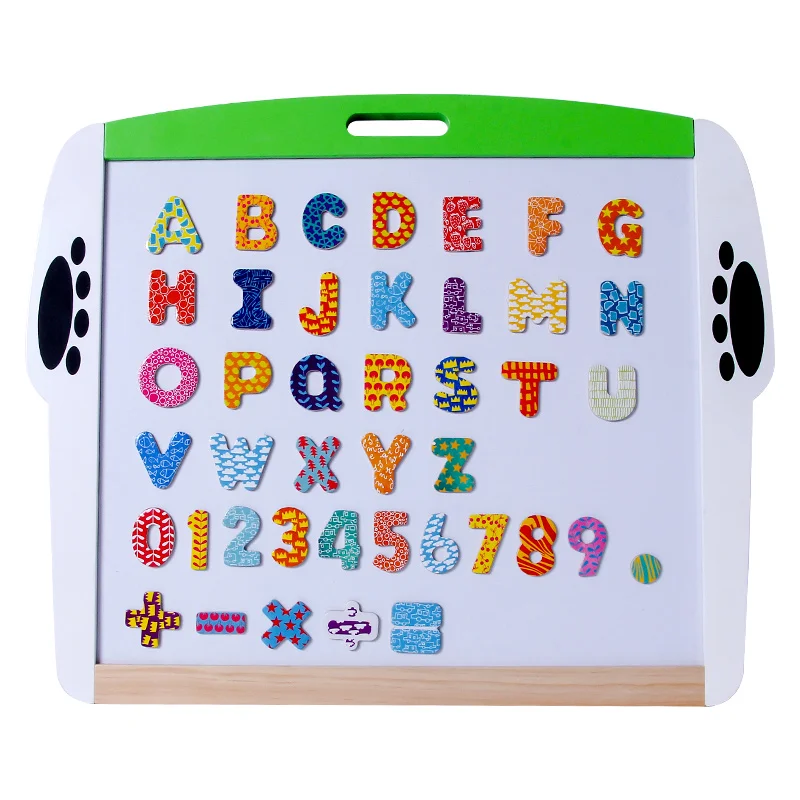 Wooden drawing board children's puzzle early education toy jigsaw MD paste alphanumeric jigsaw folding jigsaw