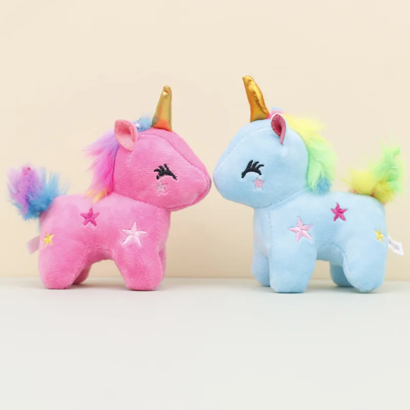 Fashion Plush Keychain Cute Unicorn Pendant Doll Soft Stuffed Animal Keyring Bag Hanging Charms Decoration Car Key Accessories