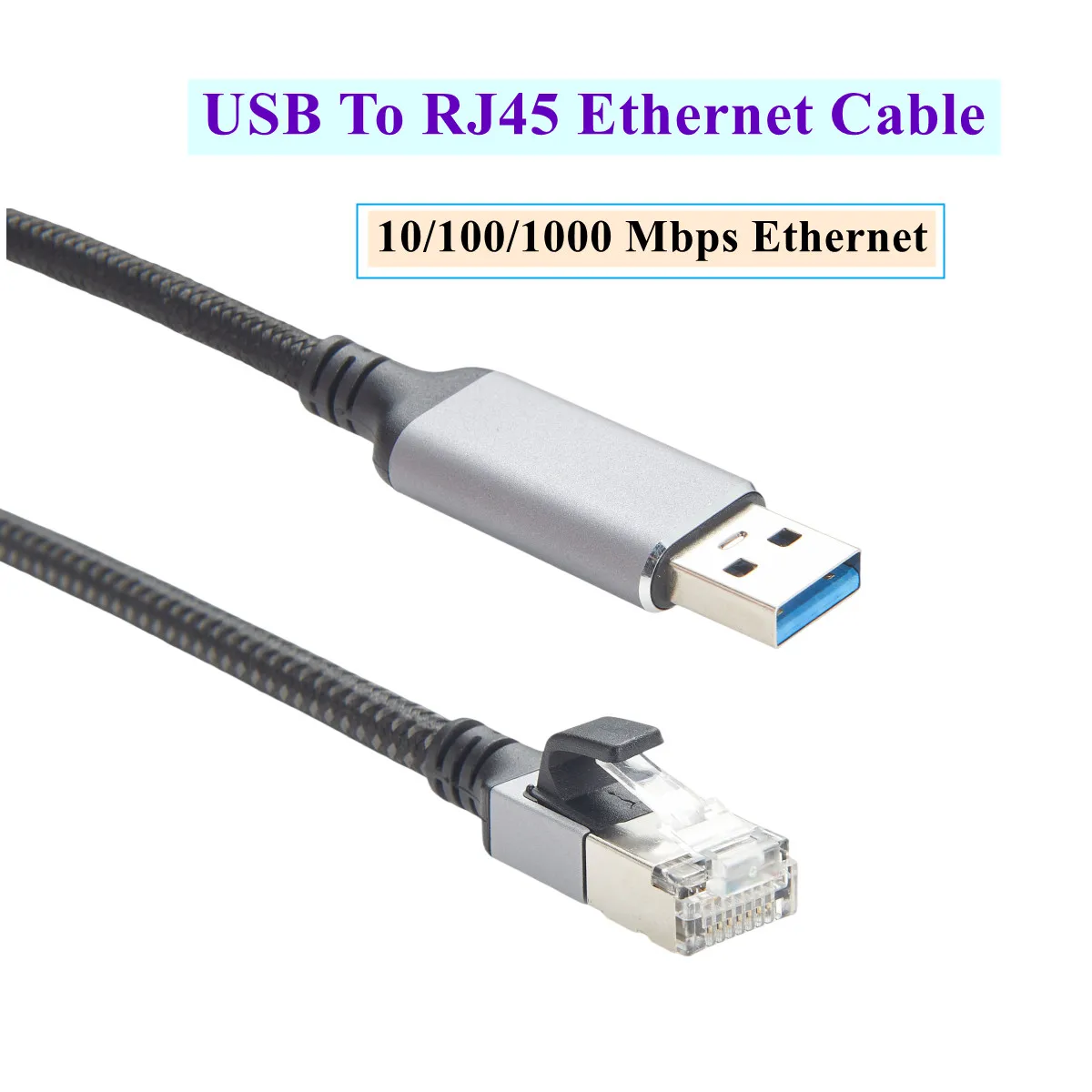 

USB to Ethernet Cable USB3.0 to RJ45 Ethernet CAT6 Cable Converter USB to RJ45 Gigabit LAN Network Cable 1000Mbps Network