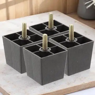 ชุดขาโซฟา 4 ชิ้น รุ่นโมเดิร์น ทำจากพลาสติกและโลหะ สำหรับโซฟา เก้าอี้ โต๊ะ ตู้ เฟอร์นิเจอร์ ช่วยเพิ่มความสูง ทนทาน เหมาะสำหรับใช้ในบ้านและสำนักงาน