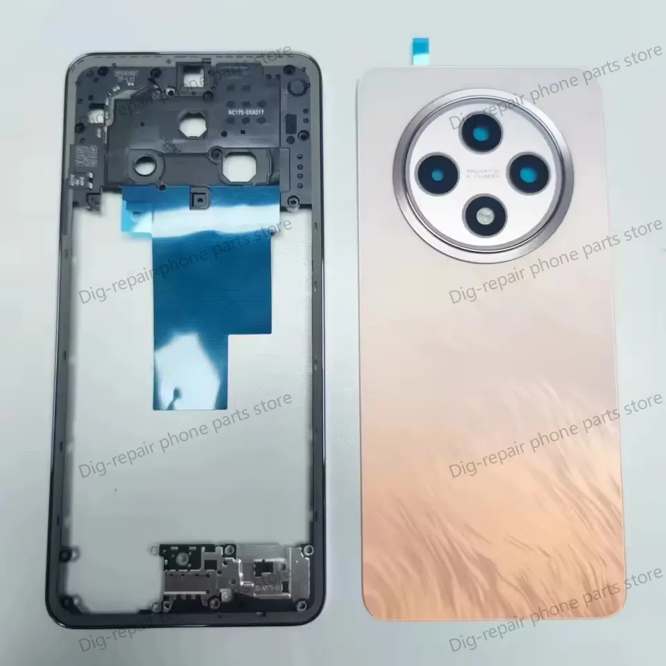 Nowa tylna obudowa do OPPO Reno 12F, klapka baterii, ramka obiektywu aparatu, zamiennik — zdjęcie produktu 3