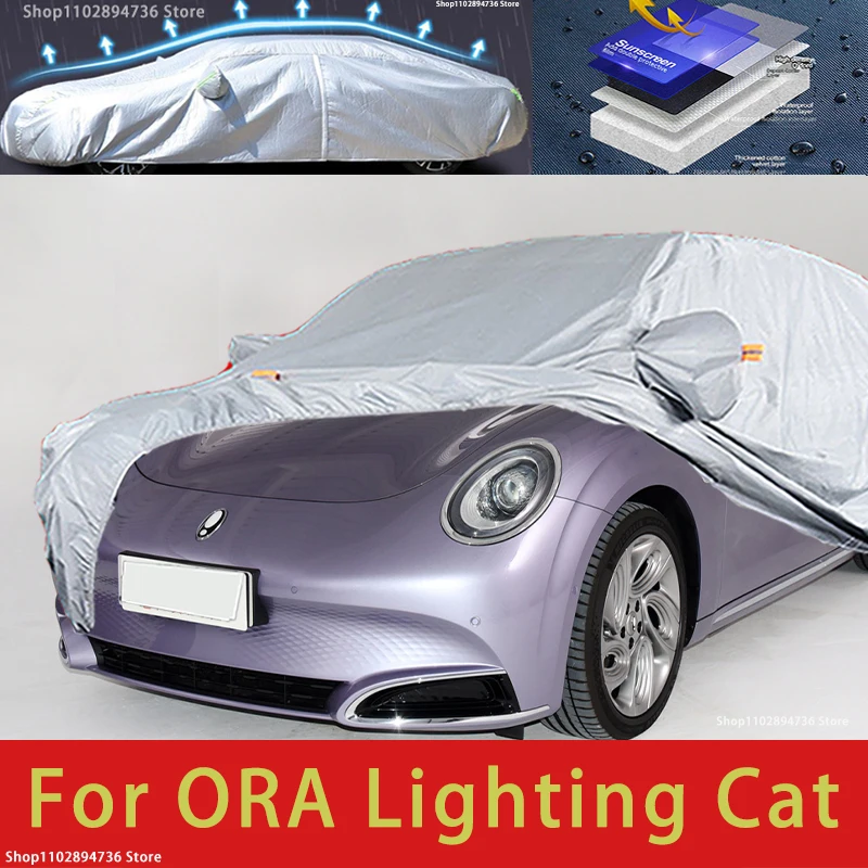 

For ORA Lighting Cat Car protective cover, sun protection, cooling protection, car clothing, car paint protection auto