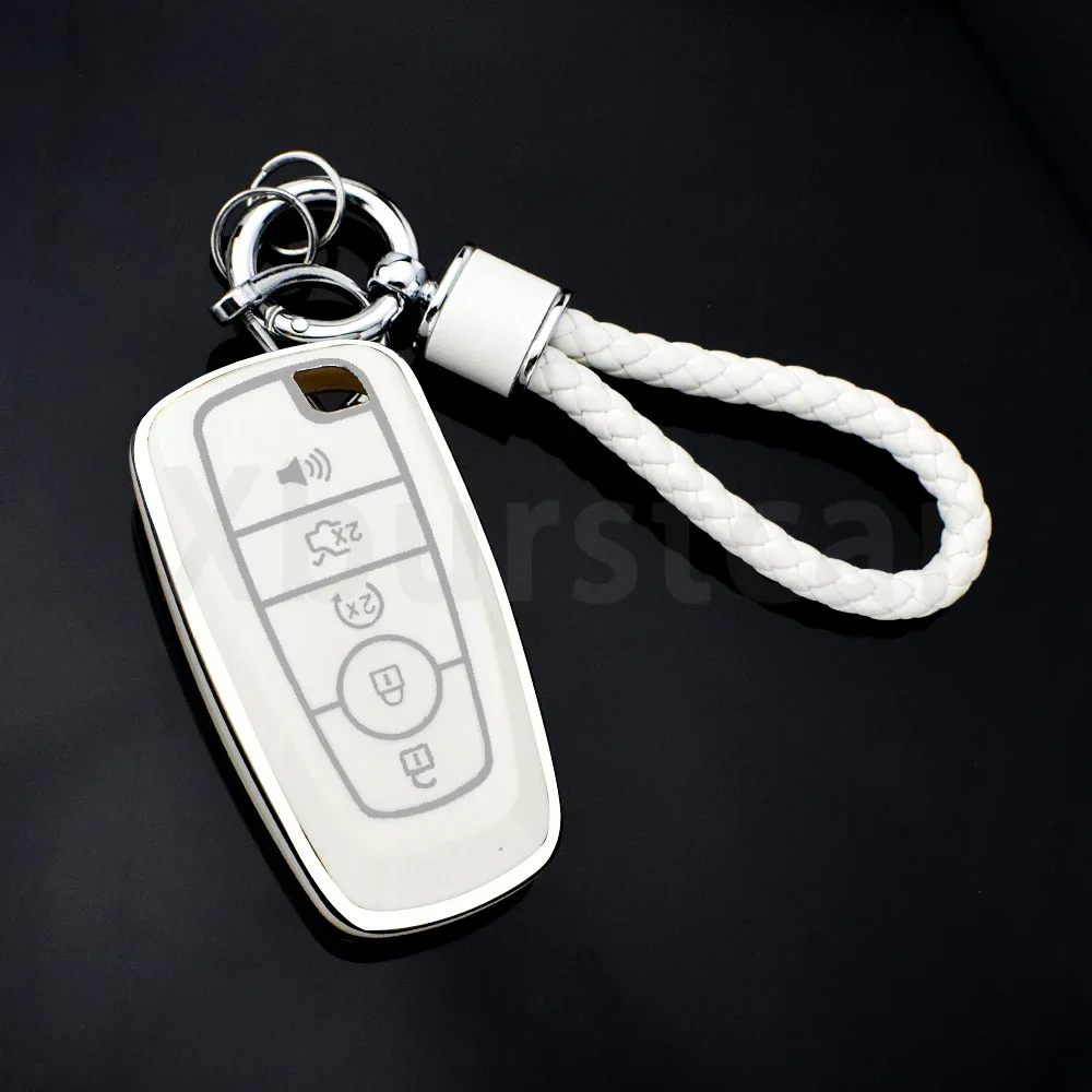 5 Buttons TPU Car Remote Key Case Cover For Ford Fusion Edge Mustang Explorer F150 F250 F350 F450 F550 Ecosport Escape Shell Fob