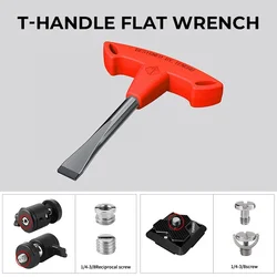 Filmsticks T-Handle 10mm Slotted Screwdriver - Carbon Steel Flat Head Screwdriver with ABS Plastic T-Bar Ideal for Film Sets