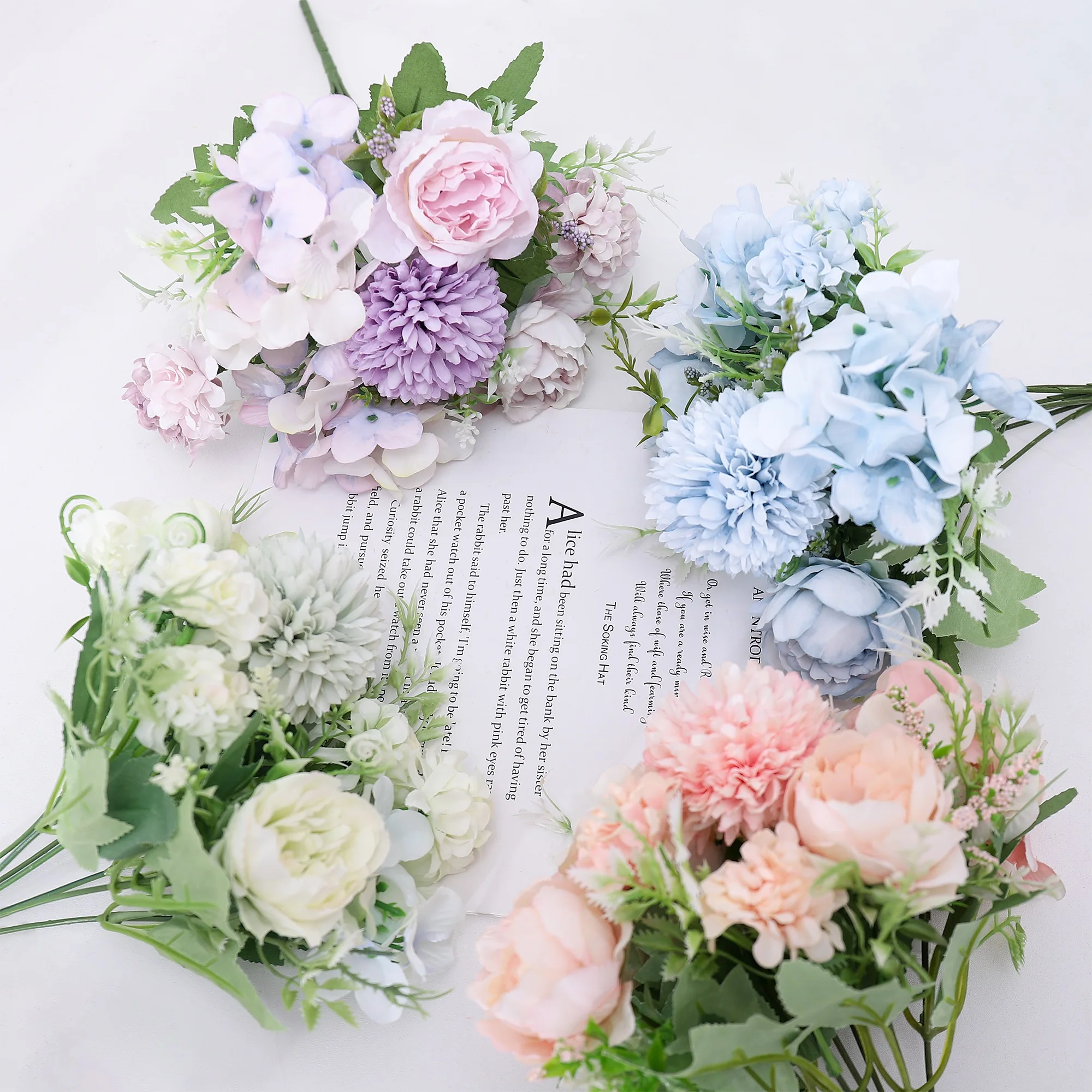 Seide Pfingstrose Künstliche Blumen Hochwertige Hochzeit Zuhause Weihnachtskranz Brautstrauß Tischvase Foto Requisiten DIY Dekoration – Detail 1