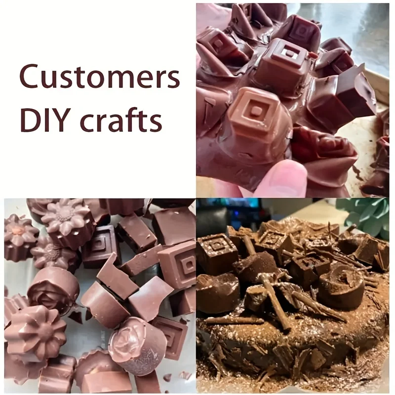 1/4 قطعة قوالب زهرة الشوكولاته قابلة لإعادة الاستخدام سيليكون كعكة الشوكولاته الحلوى فندان قالب دائم قالب الأزهار الوردية لزبدة بيكر #5