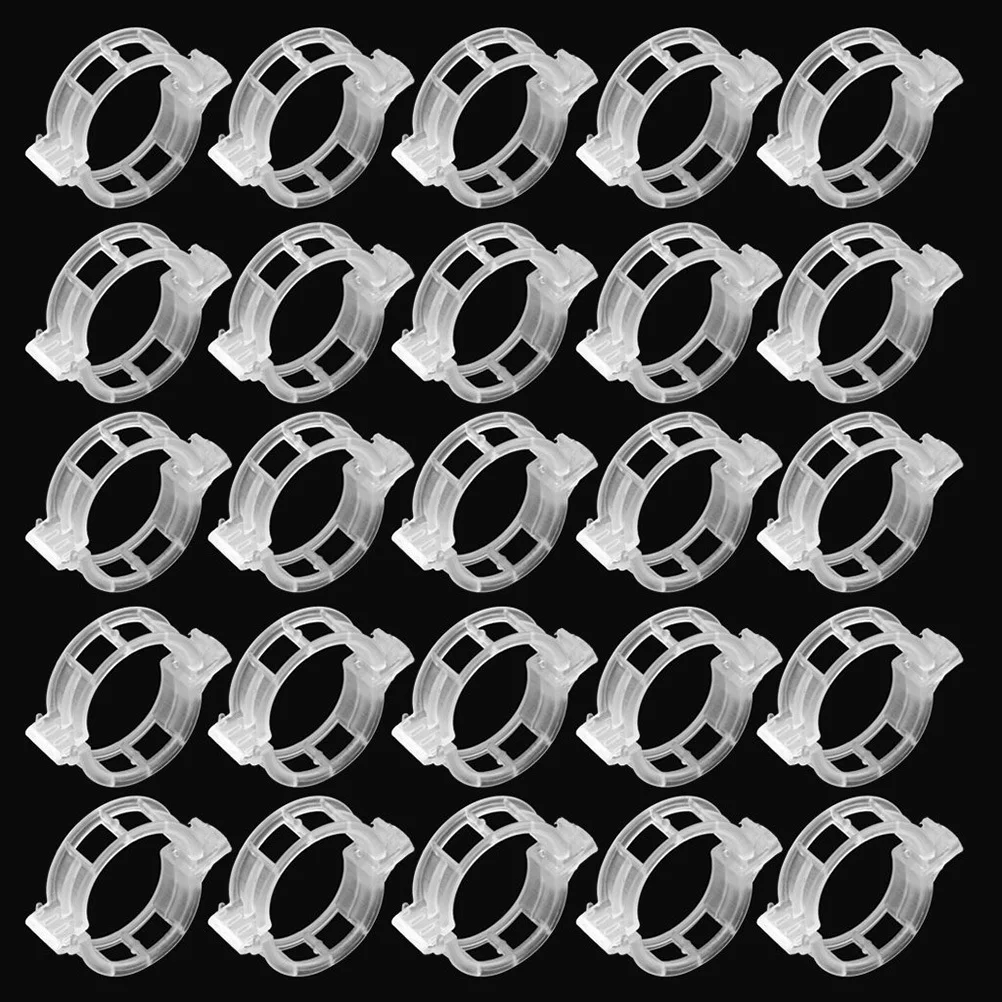 

100Pcs Garden Vine Fixing Clips Plant Support for Tomato Plants White Plastic Clip Growing Control Gardening Clips