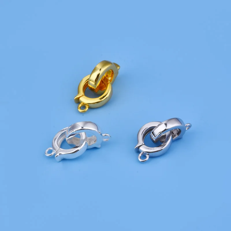 

Аксессуары «сделай сам» из стерлингового серебра S925, жемчужное ожерелье, застежка для браслета, пряжка для ручного соединения