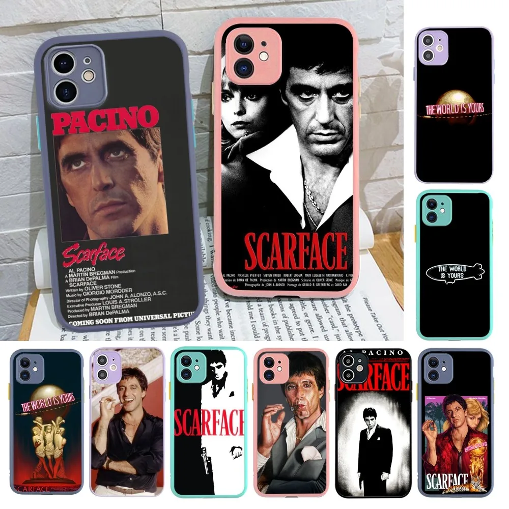 

Scarface 1983 Film Al Pacino Movie Phone Case for iPhone 14 11 12 13 Mini Pro Max 8 7 Plus X XR XS MAX Translucent Matte Cover