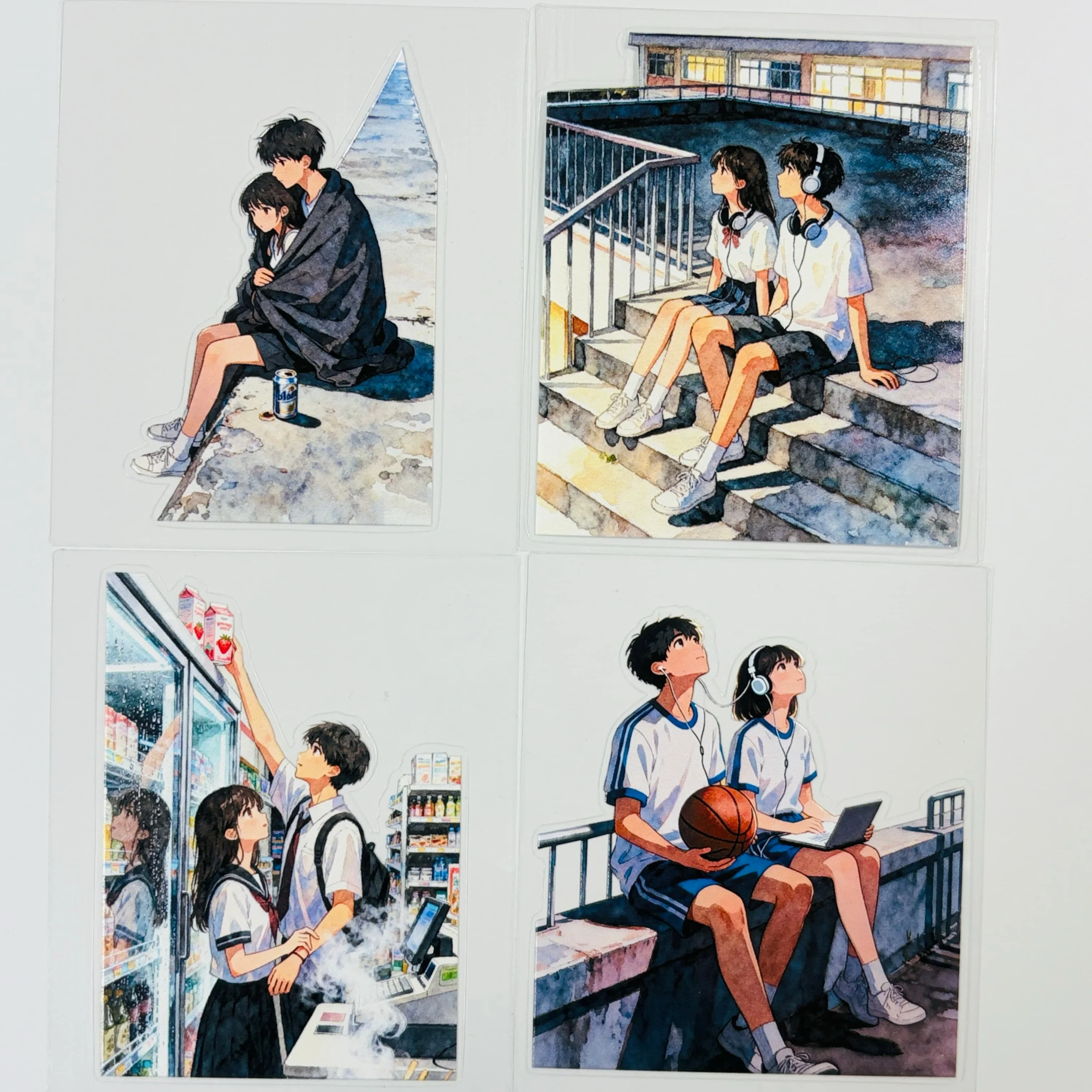 

11.12 17 designs lovers girl boys, Sticker DIY PET Firewo0rks Breath, Student Model, Mobile Phone Back Card Collage