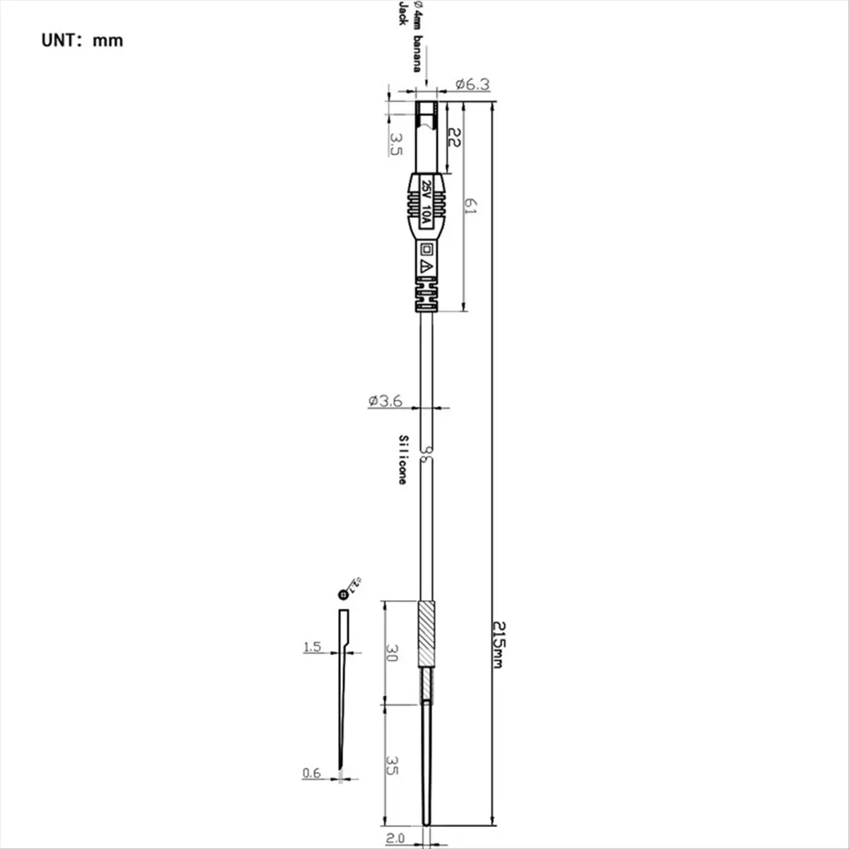 AA83 2Pcs 4mm Female Adapter Cable Pin Plug Terminal Wire Multimeter Hook Banana Plug Test Leads Silicone Flexible
