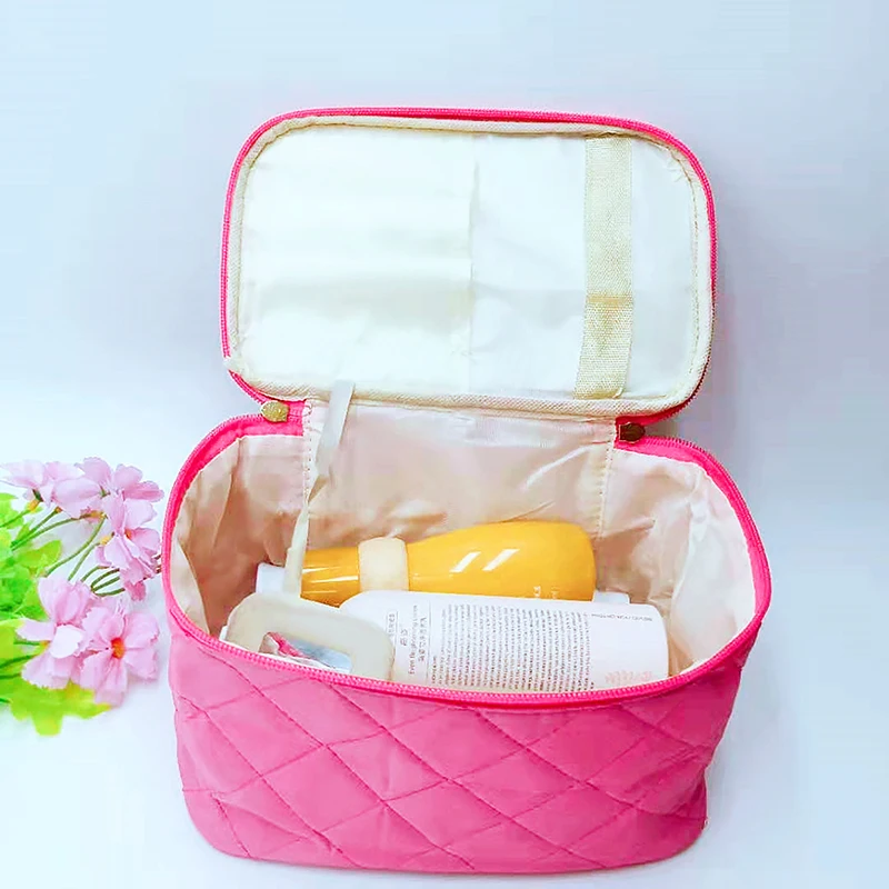 Makeup Bag Portable Large Capacity Storage Box Advanced Carry On Waterproof Wash Handbag Toiletry Bag Travel Cosmetic Bag