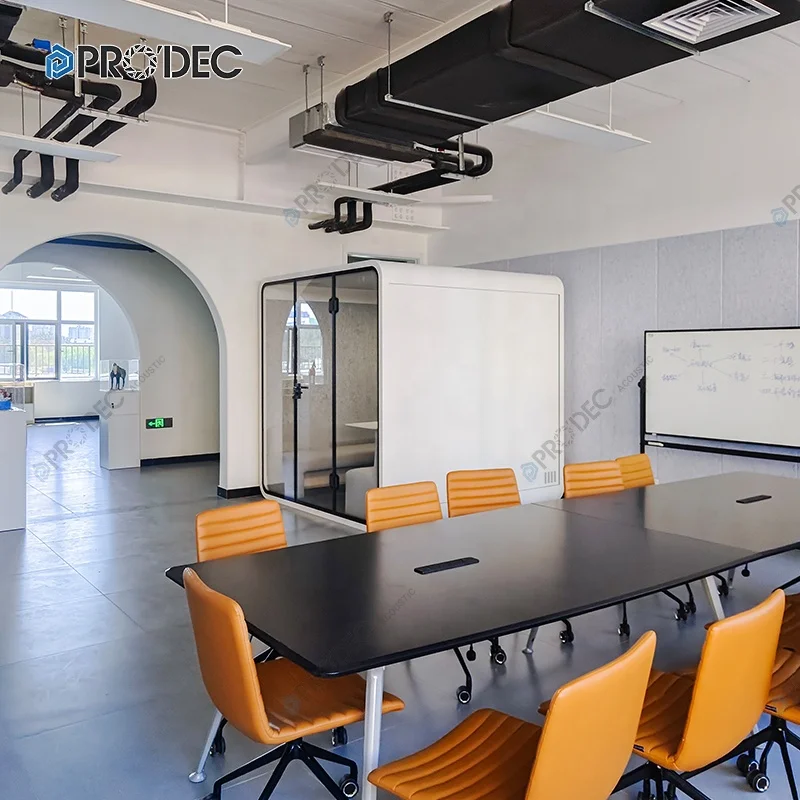 Prodec Acoustic Booth Price Soundproof-cabin Meeting Pod Privacy Glass Phone Booth for Airport