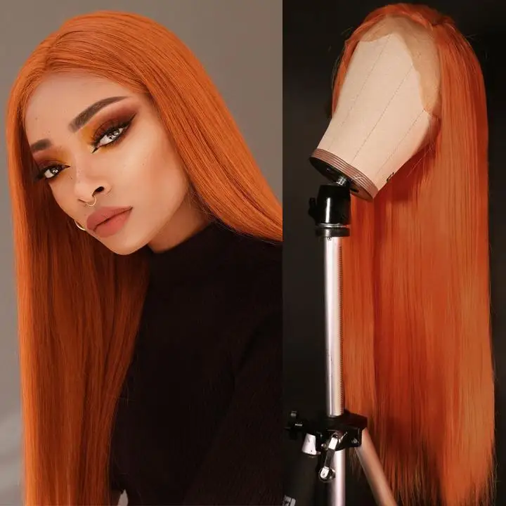 False hair, straight, center parted, rose-mesh chemical fiber wig