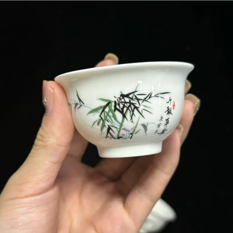 6Pcs/set Hand-painted Landscape Painting Teacup Handmade Boutique Master Cup Chinese Teaware Supplies Tea Ceremony Accessories