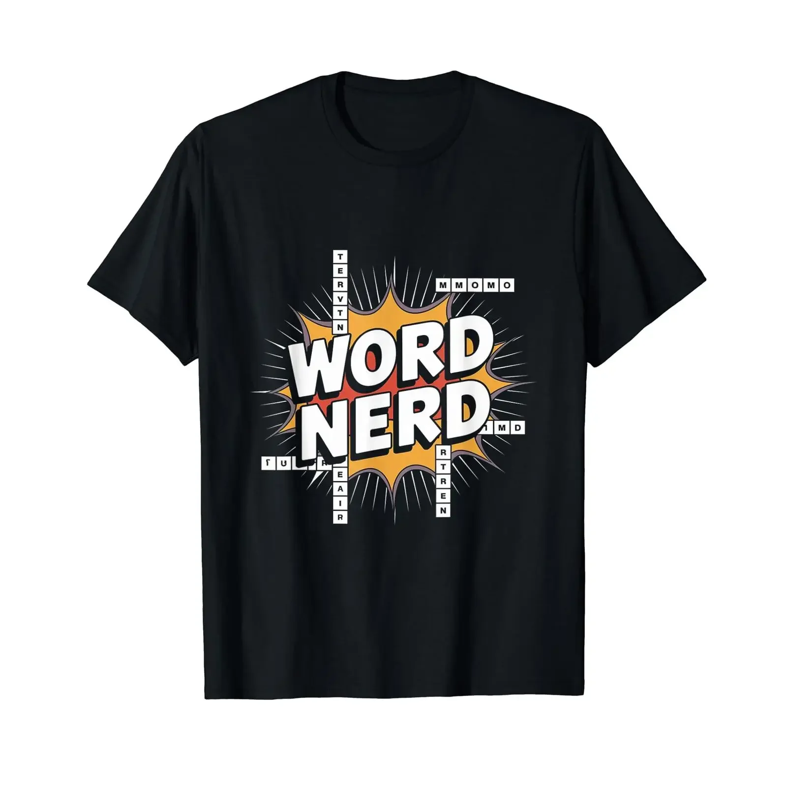 Word Nerd Crossword Puzzle Solver Affordable T Shirt vintage Washed homme Stretched Versatile graphic Top For Everyday Wear