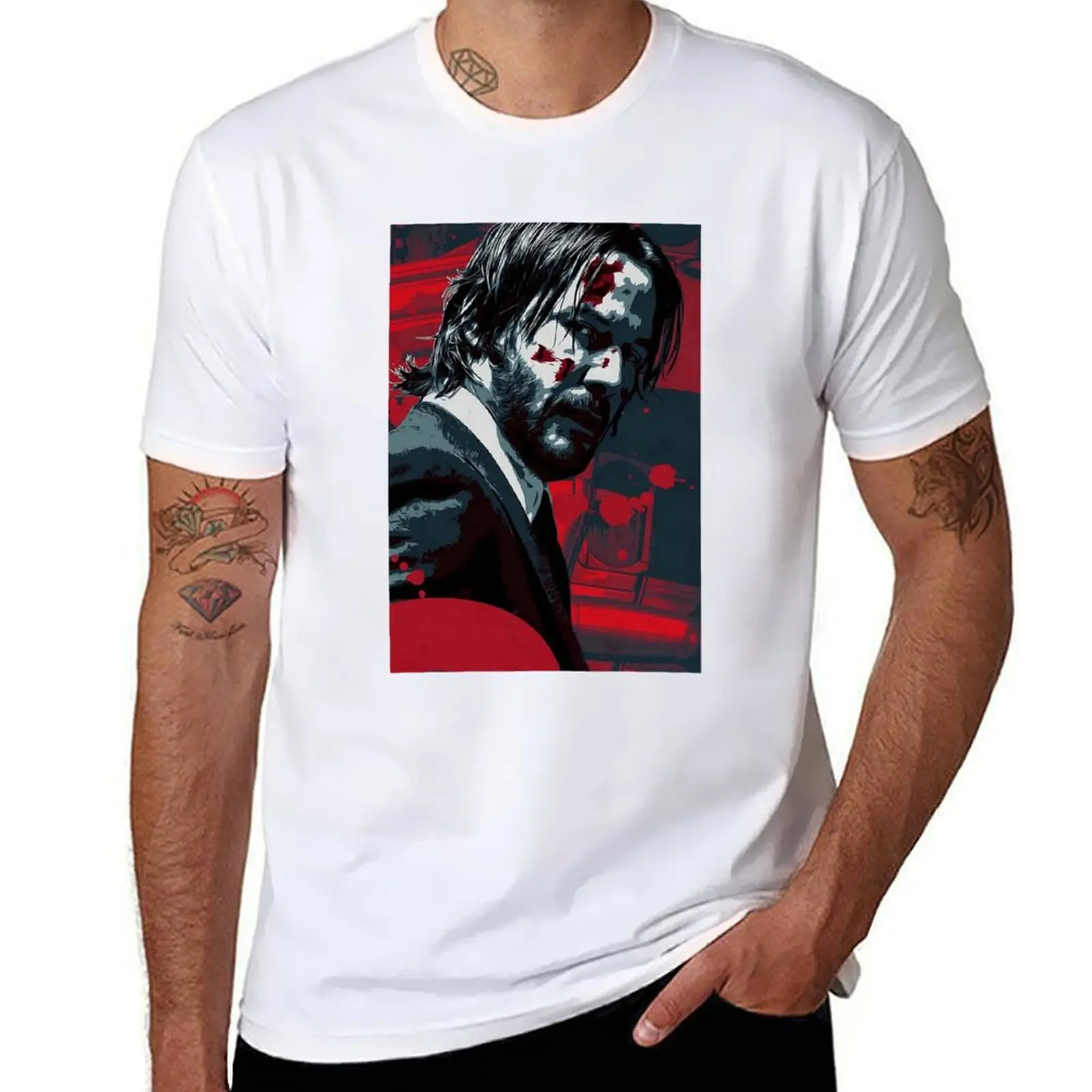 

John Wick T-Shirt man t shirt cotton high quality t shirts for man graphic vintage T-Shirt